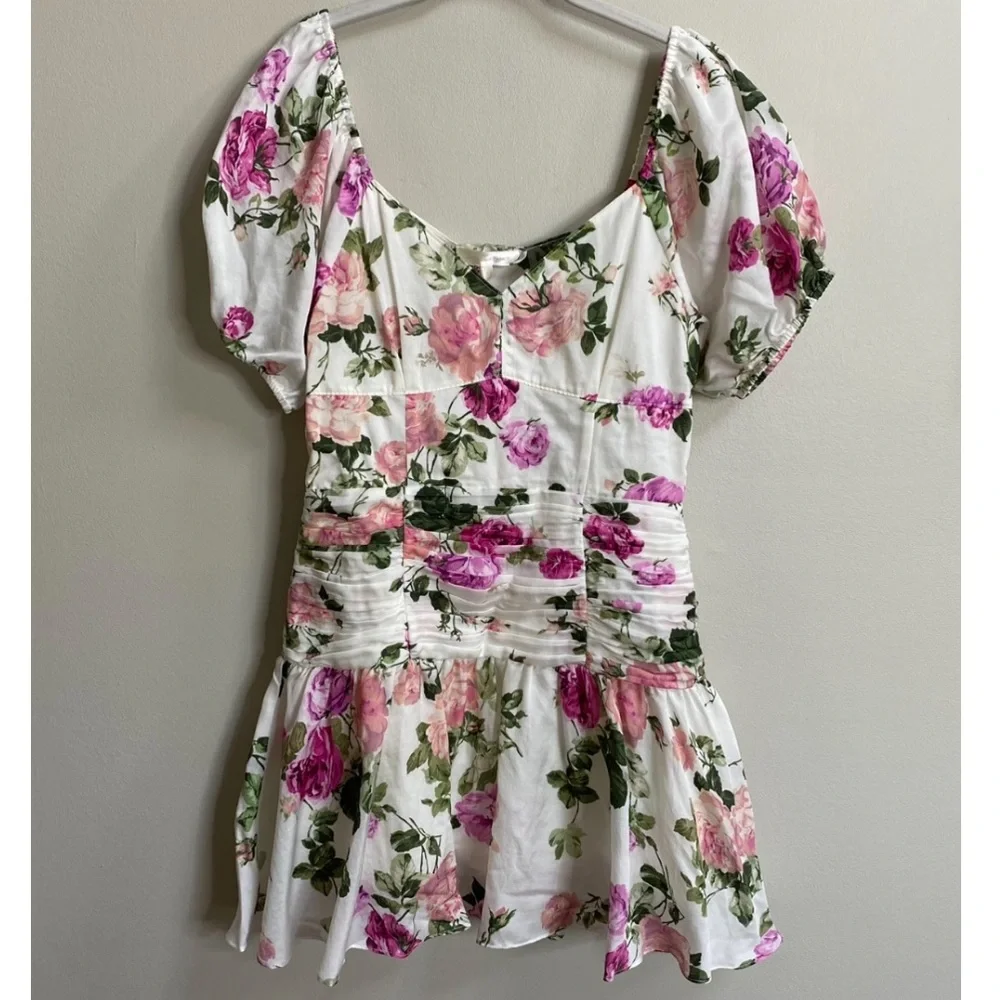 LoveShackFancy Ballet Blush Ambrette Floral Minidress - Picture 6 of 15